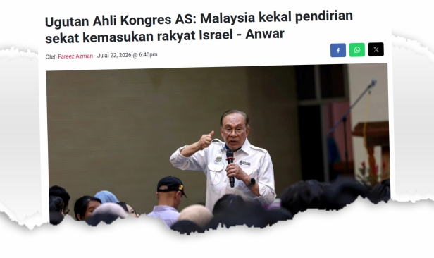 NGO kecam ugutan Ahli Kongres AS berhubung dasar Malaysia terhadap Israel