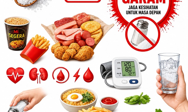 Risiko ambil berlebihan makanan tinggi garam