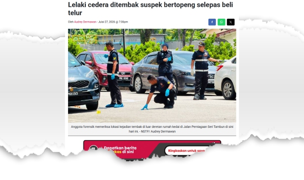 "Kami ingat bunyi tayar lori atau treler meletup, rupanya tembakan" - Saksi