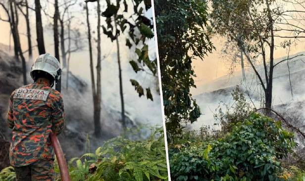 Kawasan berbukit 4 hektar terbakar di Puncak Alam, 2 sekolah diarah tutup