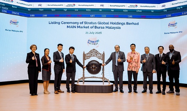 Harga saham Stratus Global melonjak 145 peratus pada awal penyenaraian di Pasaran Utama